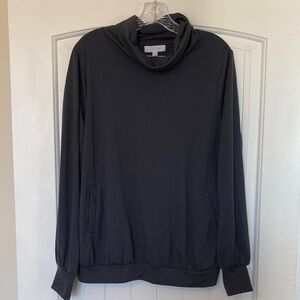 New Directions Charcoal Cowl Neck Hoodie